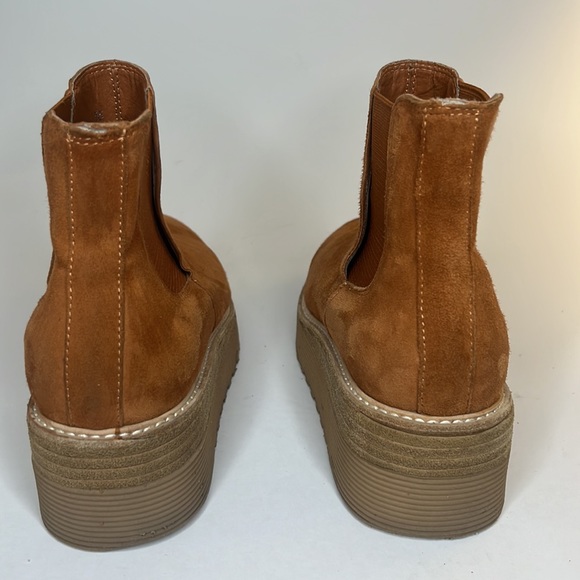 Anthropologie silent D red suede platform boots FLAWED - Picture 6 of 12